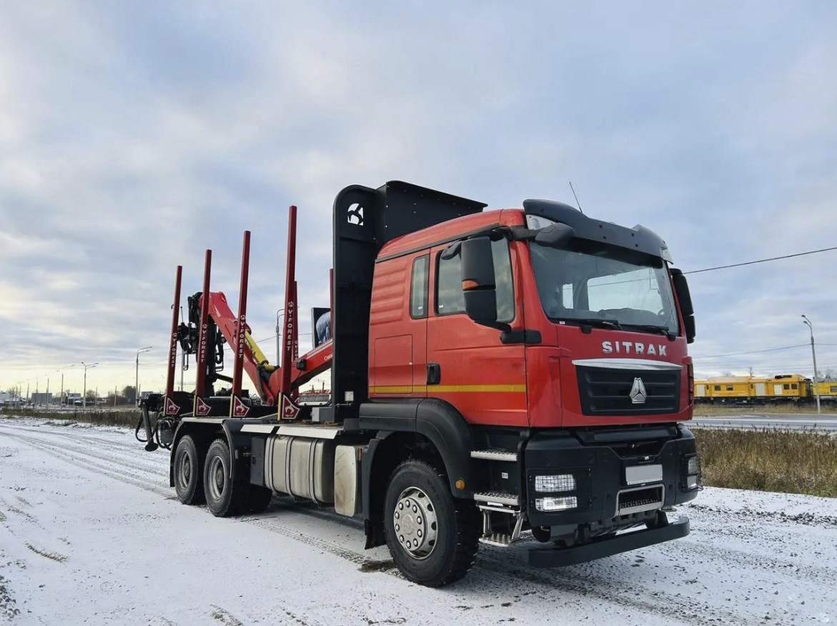 Сортиментовоз SITRAK C7H с КМУ Велмаш ВМ10-86